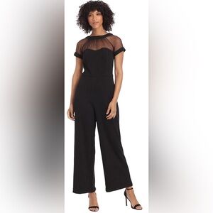 Maggy London Women's Illusion Jumpsuit Occasion Event Party Guest of Wedding